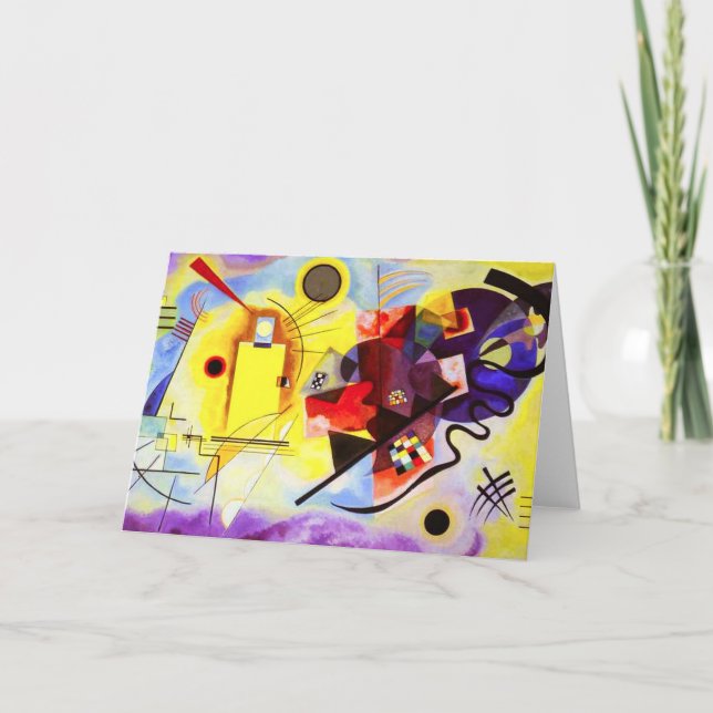 Kandinsky Yellow Red Blue Greeting Card (Front)