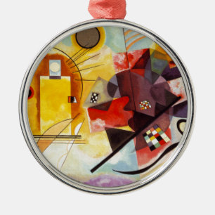 Kandinsky Yellow Red Blue Metal Tree Decoration