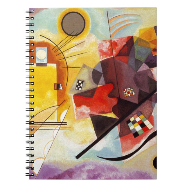 Kandinsky Yellow Red Blue Spiral Notebook (Front)