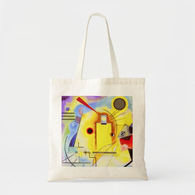 Kandinsky Yellow Red Blue Tote Bag (Front)