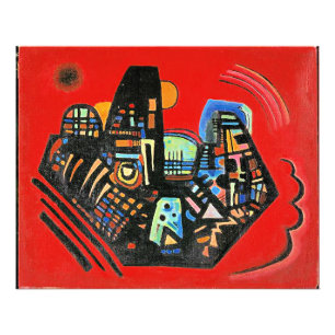 Kandinsky's abstract art, Black-Red, Photo Print