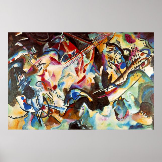 Kandinsky's abstract artwork, Composition VI, Poster (Front)