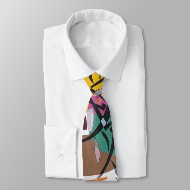 Kandinsky's Abstract Artwork Tie (Tied)