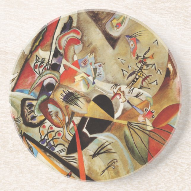 Kandinsky's Abstract Composition Coaster (Front)