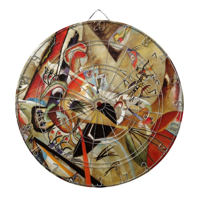 Kandinsky's Abstract Composition Dartboard (Front)