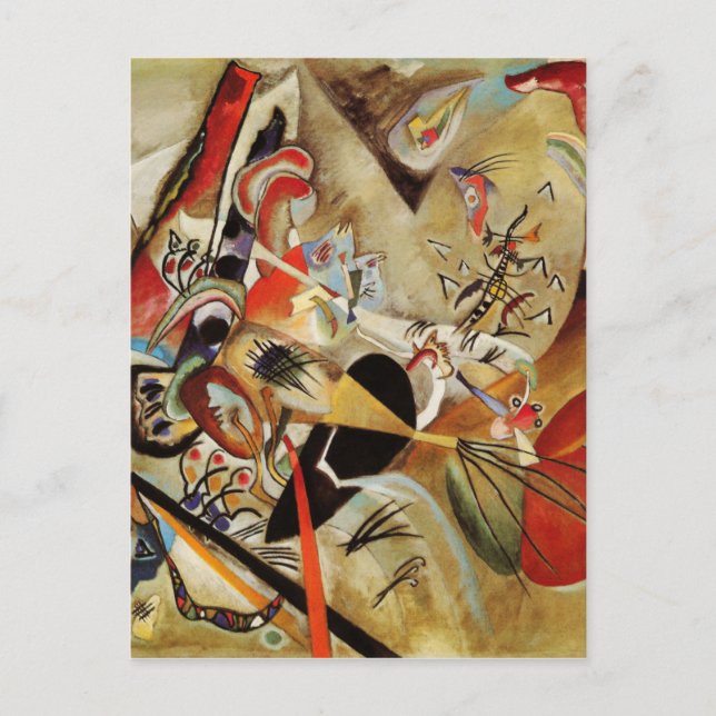Kandinsky's Abstract Composition Postcard (Front)