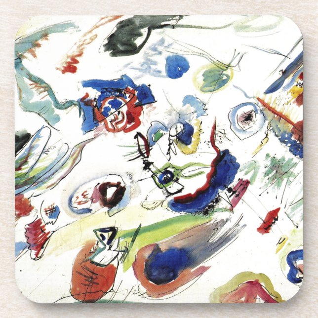 Kandinsky's Abstract Painting Artwork Coaster (Front)