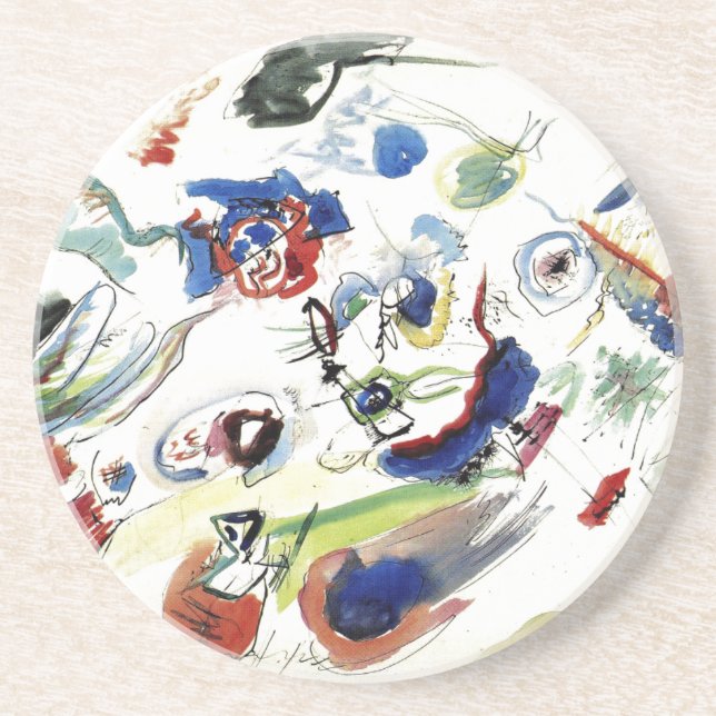 Kandinsky's Abstract Painting Artwork Coaster (Front)
