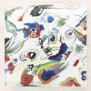 Kandinsky's Abstract Painting Artwork Glass Coaster