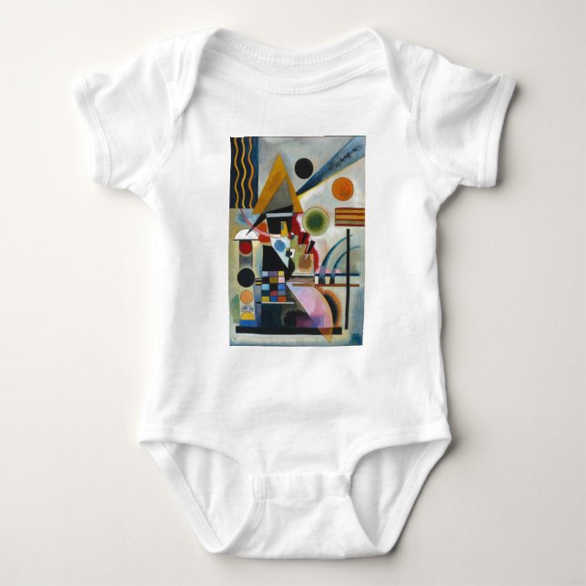 Kandinsky's Abstract Painting Swinging Baby Bodysuit (Front)