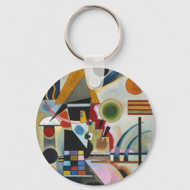 Kandinsky's Abstract Painting Swinging Key Ring (Front)