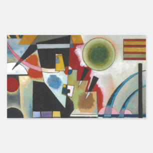 Kandinsky's Abstract Painting Swinging Rectangular Sticker