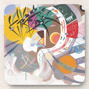 Kandinsky's Dominant Curve Abstract Art Painting Coaster