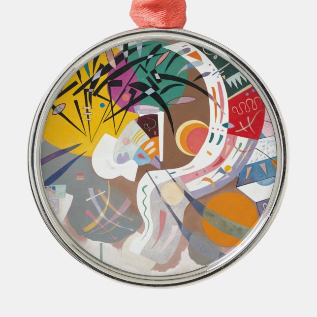 Kandinsky's Dominant Curve Abstract Metal Tree Decoration (Front)