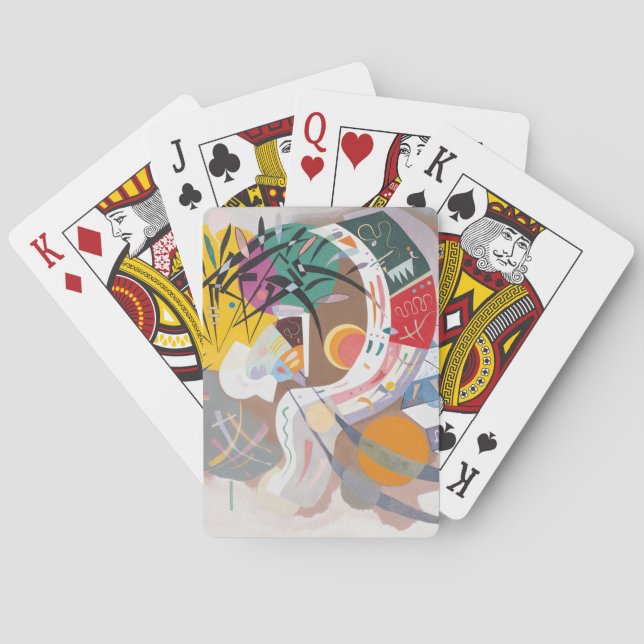 Kandinsky's Dominant Curve Abstract Playing Cards (Back)