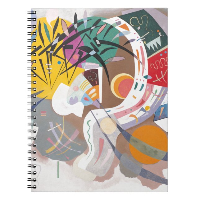 Kandinsky's Dominant Curve Abstract Spiral Notebook (Front)