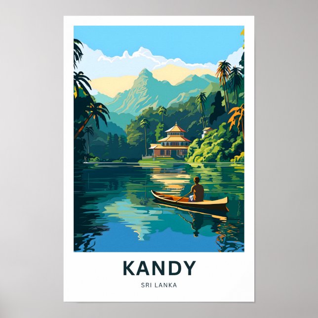 Kandy Sri Lanka Travel Print (Front)