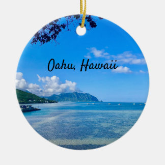 Kaneohe Bay, Oahu Ceramic Tree Decoration
