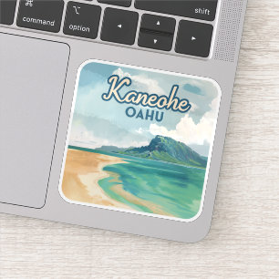 Kaneohe Sandbar Oahu Hawaii Retro