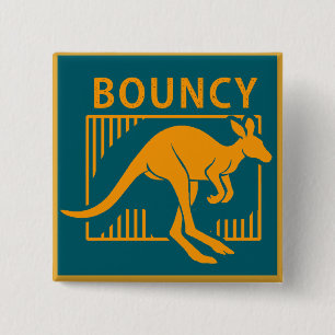kangaroo 15 cm square badge