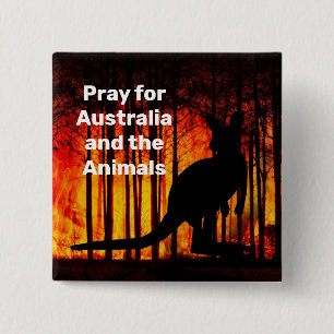 Kangaroo 15 Cm Square Badge