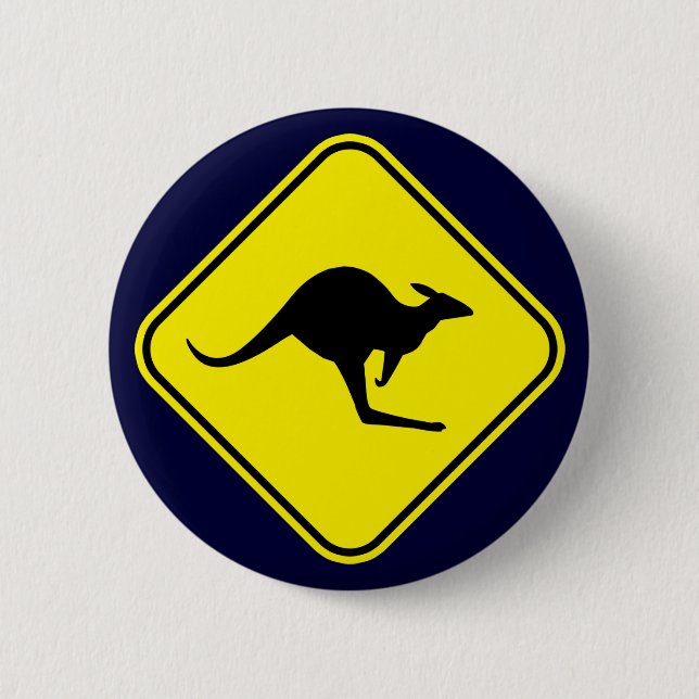 Kangaroo 6 Cm Round Badge (Front)
