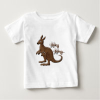 Kangaroo and Baby Kangaroo in Pouch T-Shirts