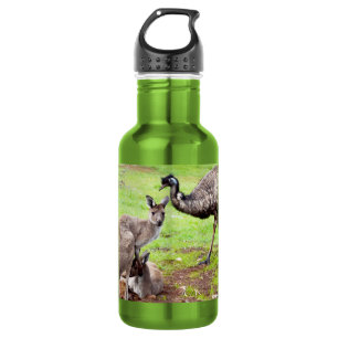 Kangaroo And Emu, 532 Ml Water Bottle