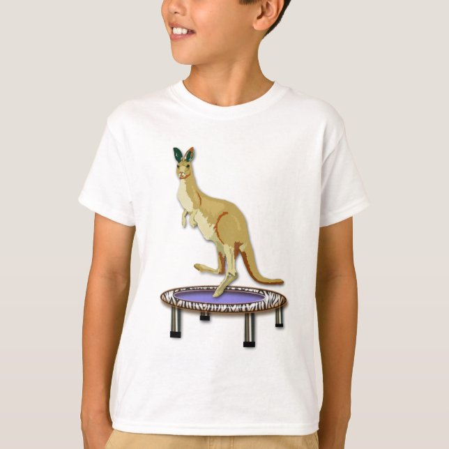 Kangaroo and Trampoline T-Shirt (Front)
