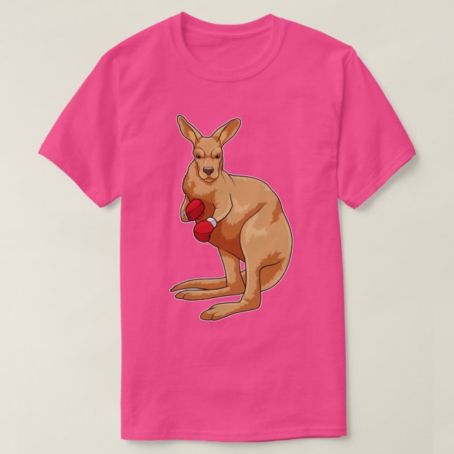 Kangaroo as Boxer with Boxing gloves T-Shirt (Design Front)