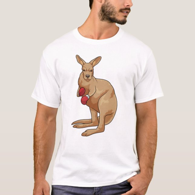 Kangaroo as Boxer with Boxing gloves T-Shirt (Front)