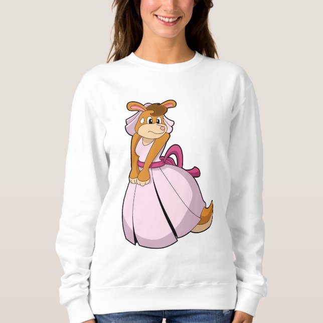 Kangaroo as Bride with Wedding dress Sweatshirt (Front)