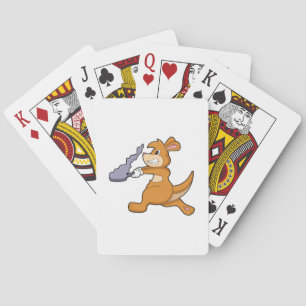 Kangaroo as Cook with Pan Playing Cards
