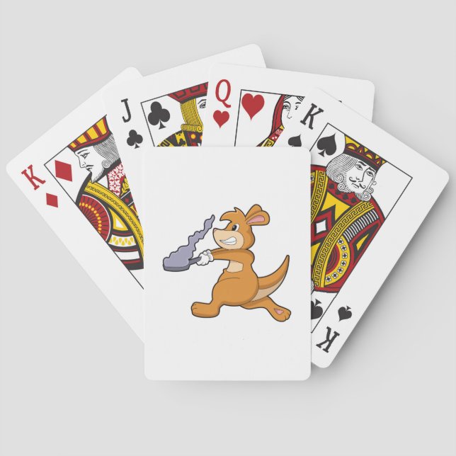 Kangaroo as Cook with Pan Playing Cards (Back)