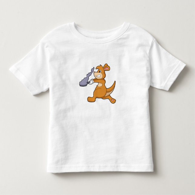 Kangaroo as Cook with Pan Toddler T-Shirt (Front)