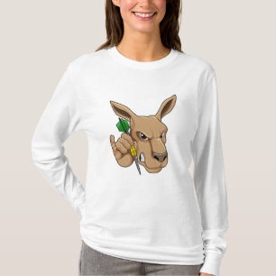 Kangaroo as Dart player with Dart T-Shirt