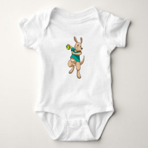 Kangaroo as Handball player with Handball Baby Bodysuit