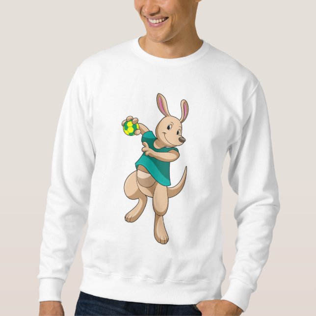 Kangaroo as Handball player with Handball Sweatshirt (Front)