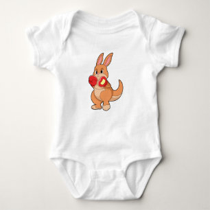 Kangaroo at Boxing with Boxing gloves Baby Bodysuit