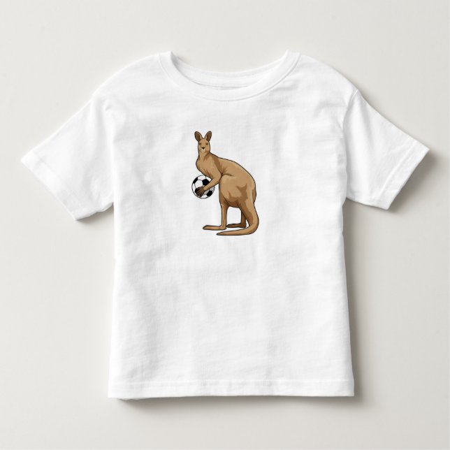 Kangaroo at Soccer Sports Toddler T-Shirt (Front)