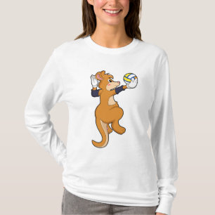 Kangaroo at Volleyball Sports T-Shirt