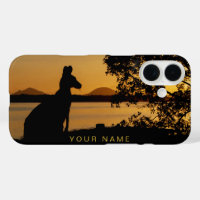 Kangaroo Australia Black & Gold Sunset Silhouette 