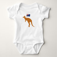 kangaroo australia flag white