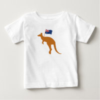 kangaroo australia flag white
