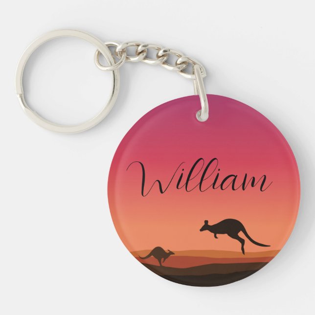 Kangaroo Australia Keychain (Front)