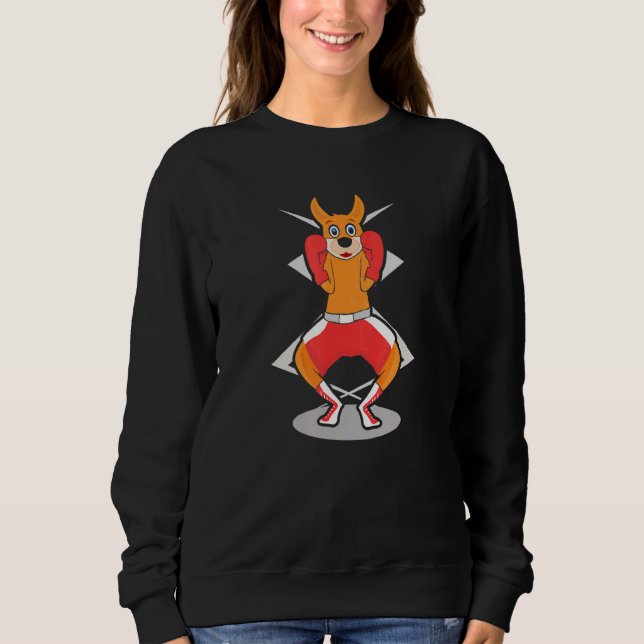 Kangaroo Australian Boxing Gloves Boxer Coach Figh Sweatshirt (Front)