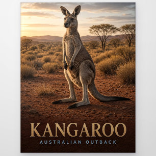 Kangaroo Australian Outback Wildlife ANIMAL Postcard