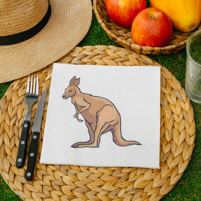 Kangaroo Australian Wildlife Napkins (Creator Uploaded)