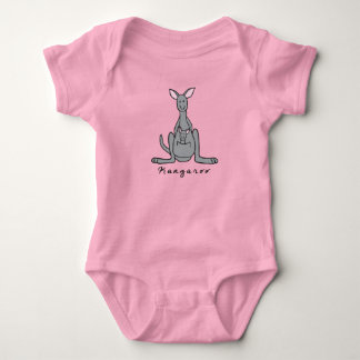 Kangaroo Baby Bodysuit (with base)