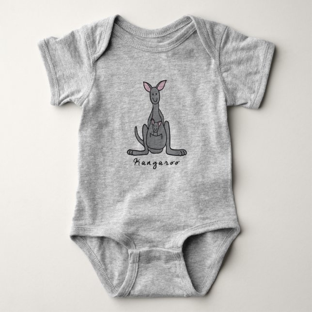 Kangaroo Baby Jersey Bodysuit (Front)